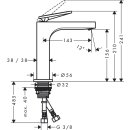 HANSGROHE 39024310 Waschtischmischer 160 Axor Citterio