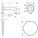 HANSGROHE 39117340 Waschtischmischer Unterputz Axor