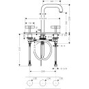 AXOR 39134330 3-Loch Waschtischarmatur Axor