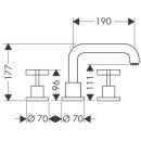 HANSGROHE 39436800 3-L.Wannenarmatur Axor Citterio F-Set