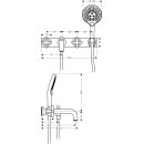 AXOR 39441800 3-L.Wannenarmatur Axor Citterio F-Set