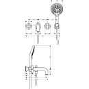 AXOR 39447310 3-L.Wannenarmatur Axor Citterio F-Set