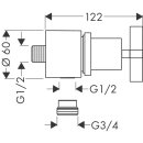 AXOR 39883310 Fixfit Stop Wandabsperrventil Axor