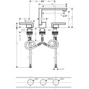 HANSGROHE 46050300 3-Loch Waschtischarmatur Axor Edge