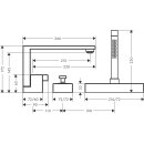 AXOR 46431330 3-Loch Wannenmischer Axor Edge F-Set