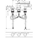 HANSGROHE 47052300 3-Loch Waschtischarmatur 70