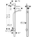 AXOR 48791250 Brauseset Axor One 75 1jet Eco