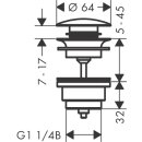 HANSGROHE 51300330 Ablaufventil Push-Open Axor