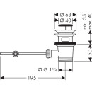 HANSGROHE 51302990 Ablaufventil Axor Waschtischmischer