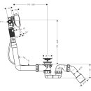 AXOR 58307820 Wannenein-,Ab-u.&Uuml;berlaufgarnitur Axor