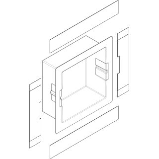 HANSGROHE 94422000 Wandnische set XtraStoris 300x300x140