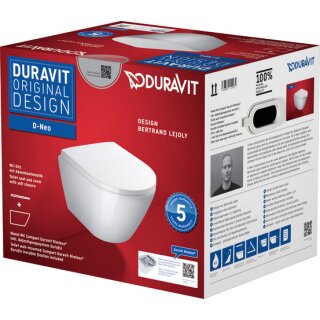 DURAVIT 45880900A1 WC-Set wandhängend D-Neo, 480mm, weiß