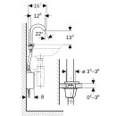 Geberit 11616162211 Robinet de lavabo Piave, sur pied