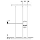 Geberit 461145001  GIS Traverse f&uuml;r Standarmatur