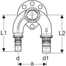 Geberit 603275005 Mepla Double angle de raccordement 90Gr