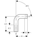 Geberit 60084 Coude en cuivre Mapress 90Gr d22