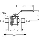 Geberit 92100 Robinet &agrave; tournant sph&eacute;rique Mapress npw, avec levier Bet