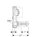 Geberit 616003001 Wasserz&auml;hlerstrecke mit UP-Kugelhahn