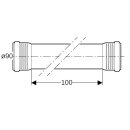 Geberit 393411141  Silent-Pro Rohr mit 2 Muffen