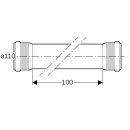 Geberit 393511141  Silent-Pro Rohr mit 2 Muffen