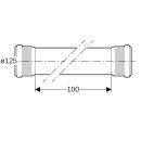 Geberit 393611141  Silent-Pro Rohr mit 2 Muffen