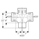 Geberit 393566141  Silent-Pro Bogenabzweig 2-fach