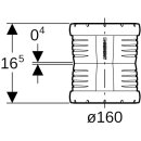 Geberit 39371616141 Douille enfichable double Silent-Pro Silent-Pro