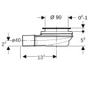 Geberit 150582211 Duschwannenablauf d90 m. Ablaufdeckel