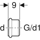 Geberit 159622001 Manchon &agrave; souder avec joint torique 32 mm