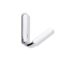 HEWI grab rail with plate, left, LifeSystem White Edition pure white