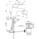 Ideal Standard B1707AA Waschtischarmatur CERAFLEX, 5 l/min.,