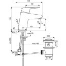 Ideal Standard B1708AA Waschtischarmatur CERAFLEX, 5 l/min.,
