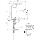 Ideal Standard B1713AA Waschtischarmatur CERAFLEX, 5 l/min.,