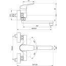 Ideal Standard B1730AA Wand-Küchen-Armatur CERAFLEX,