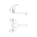 Ideal Standard B1730AA Wand-K&uuml;chen-Armatur CERAFLEX,
