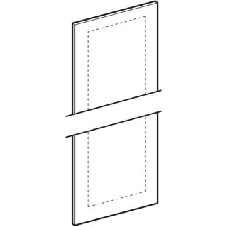 Geberit 244411001 Tür mit Spiegel ohne Griff, Nussbaum