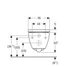 Geberit 502774008 Acanto Set WWC m. WC-Sitz, Tiefsp&uuml;ler