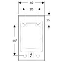 Geberit 502780001 Option Plus Square LSP, direkte Bel.