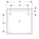 Geberit 502806001 Option Basic Square Lichtspiegel