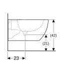 Geberit 502825001 Acanto Wandbidet, mit &Uuml;berlauf