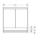 Geberit 505824007 ONE SPS, Nische u.Comf.Light, 2 T&uuml;ren