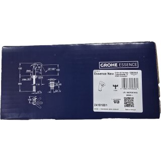 GROHE 24181001 EH-WT-Batterie Essence 24181_1 Push-open-Ablaufgarnitur M-Size chrom