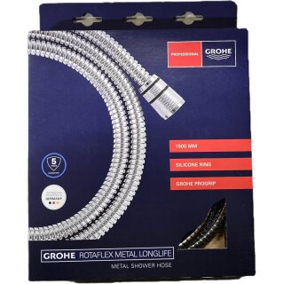 GROHE 28417001 Brauseschlauch Rotaflex Long-Life 28417_1 Metall 1500mm TwistStop chrom