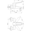 Ideal Standard BC109AA Wand-WT-Armatur CERAPLUS 2, 5l/min.,