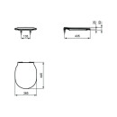 Ideal Standard e036501 Si&egrave;ge WC connect air, sandwich,