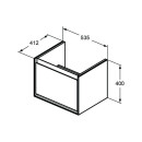 IDEAL STANDARD E0846UK WT-USchrank Connect Air Cube, 1Ausz.,
