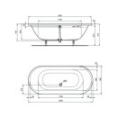 IDEAL STANDARD E106801 Oval-Badewanne Connect Air,