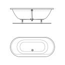 IDEAL STANDARD E106801 Oval-Badewanne Connect Air,