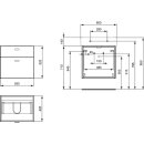 Ideal Standard EF441SO Auszugsfront CONNECT CUBE, f.oben,