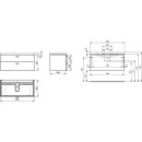 IDEAL STANDARD EF477JG Auszug Connect, f.unten, o.Front,